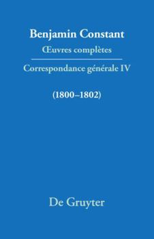 Hardcover Correspondance 1800–1802 (Quatrieme Periode (1821-1830)) (French Edition) [French] Book