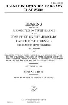 Paperback Juvenile intervention programs that work Book