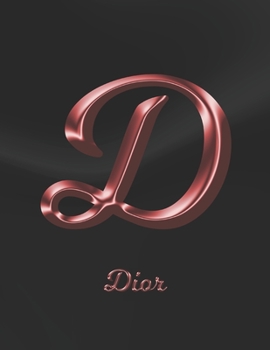 Dior: 1 Year Weekly Planner with Note Pages (12 Months) | Black Marble Rose Gold Pink Effect Letter D | 2020 - 2021 | Week Planning | Monthly ... | Plan Each Day, Set Goals & Get Stuff Done