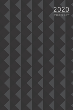 A5 2020 Diary Week To View Paperback Cover With Alternative Design |: | Jet Black 3D Diamonds Patterned Cover 2020 Diary ,Year Planner For Business, ... College, School, Appointments, Organizer.