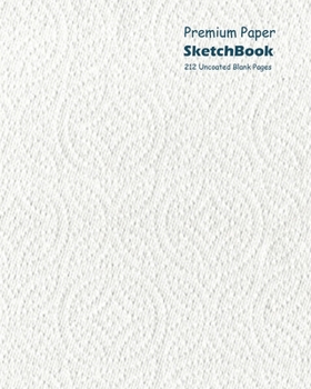 Paperback Premium Paper Sketchbook Large 8 x 10 Inch, 100 Sheets White Cover Book