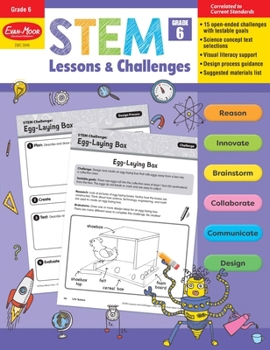 Paperback Stem Lessons and Challenges, Grade 6 Teacher Resource Book