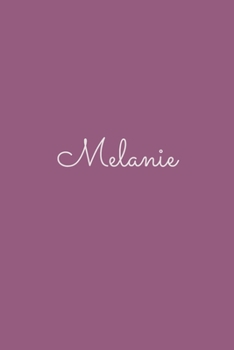 Melanie: notebook with the name on the cover, elegant, discreet, official notebook for notes, dot grid notebook,