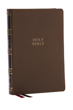 Imitation Leather Nkjv, Compact Center-Column Reference Bible, Brown Leathersoft, Red Letter, Comfort Print Book