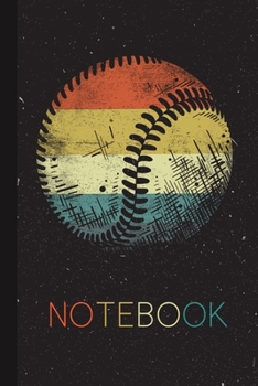 Paperback Notebook: Baseball Player Gifts Funny Ball Retro Vintage Style Coach Team Lined Notebook for Women Men Kids Great Present Thanks Book