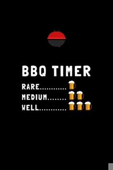 Paperback BBQ Timer Rare Medium Well: Graph Paper Journal / Notebook / Diary Gift - 6"x9" - 120 pages - Graph Paper - 5mm x 5mm - Matte Cover Book