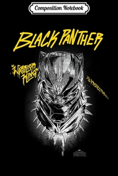 Composition Notebook: Marvel Black Panther Movie King Gold Graffiti  Journal/Notebook Blank Lined Ruled 6x9 100 Pages