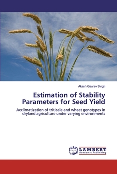 Paperback Estimation of Stability Parameters for Seed Yield Book