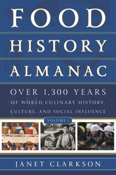Hardcover Food History Almanac: Over 1,300 Years of World Culinary History, Culture, and Social Influence: 2 Volumes Book