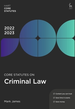 Paperback Core Statutes on Criminal Law 2022-23 Book
