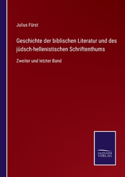 Paperback Geschichte der biblischen Literatur und des jüdsch-hellenistischen Schriftenthums: Zweiter und letzter Band [German] Book