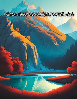 Paperback LANDSCAPE COLORING BOOK for kids; it's time to color Book