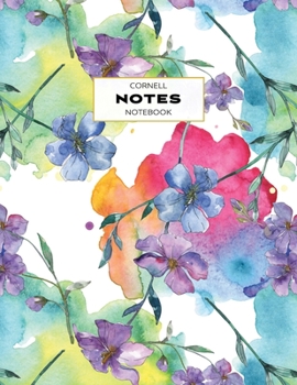 Paperback Cornell Notes Notebook: Note Taking with College Ruled Lines, Index and Numbered Pages, Tropical Floral Book