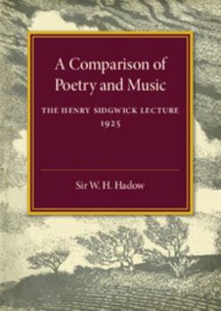 Paperback A Comparison of Poetry and Music Book