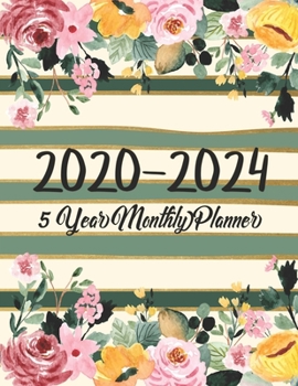 Paperback 5 year monthly planner 2020-2024: 60 Months Calendar with Federal Holidays - Appointment Notebook - Agenda Schedule Organizer Logbook - Inspirational Book