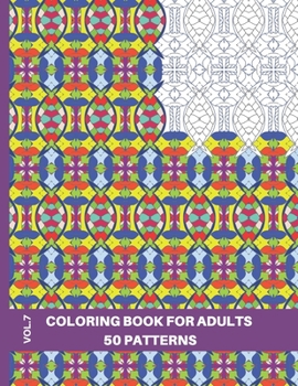 Paperback Very Detailed Coloring Book for Adults: Dazzling Patterns Coloring Book for Adults, Volume 7, 8.5x11 Book