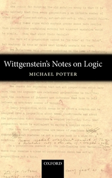 Hardcover Wittgenstein's Notes on Logic Book