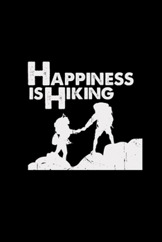 Paperback Happiness is hiking: 6x9 Hiking - blank with numbers paper - notebook - notes Book