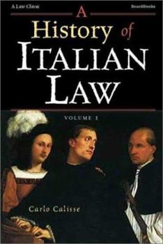 Paperback A History of Italian Law: Volume I Book