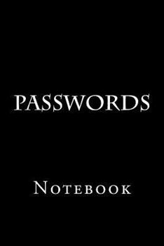 Paperback Passwords: Notebook Book