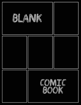 Hardcover Blank Comic Book: Black Cover Draw Your Own Comics A Large 7.5x9.25 Notebook and Sketchbook for Kids and Adults to Unleash Creativity Book