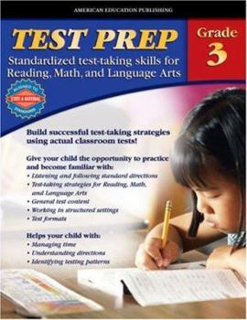 Paperback Aep Test Prep, Grade 3 Book