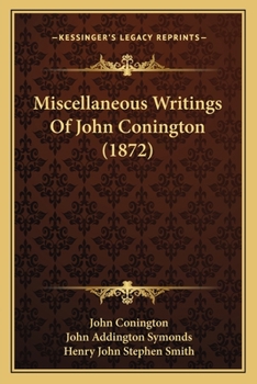 Paperback Miscellaneous Writings Of John Conington (1872) Book