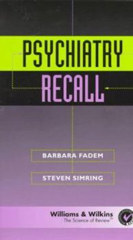 Paperback Psychiatry Recall Book