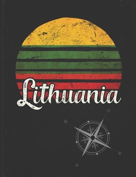 Lithuania: Lithuanian Vintage Flag Personalized Retro Gift Idea for Coworker Friend or Boss  2020 Calendar Daily Weekly Monthly Planner Organizer