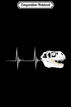 Paperback Composition Notebook: Fossil Heartbeat Hunting Hunter Dino Skull Head T Rex Journal/Notebook Blank Lined Ruled 6x9 100 Pages Book