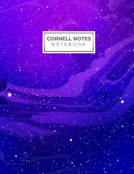 Cornell Notes Notebook: Trendy Space Marble Cover Design Cornell Note Paper Notebook. Nifty Large College Ruled Medium Lined Journal Note Taking System for School and University