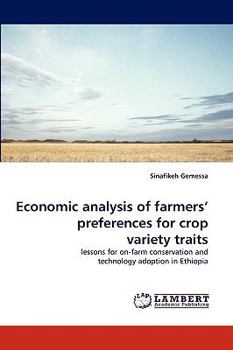 Paperback Economic analysis of farmers' preferences for crop variety traits Book