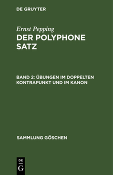 Hardcover Übungen im doppelten Kontrapunkt und im Kanon [German] Book