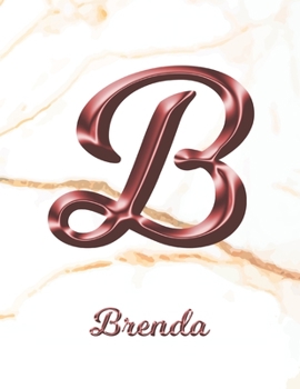 Brenda: 1 Year Weekly Planner with Note Pages (12 Months) | White Marble Rose Gold Pink Effect Letter B | 2020 - 2021 | Week Planning | Monthly ... | Plan Each Day, Set Goals & Get Stuff Done
