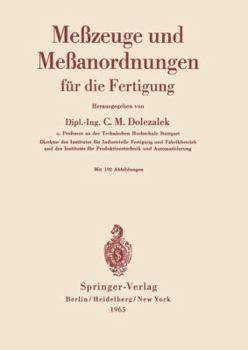 Paperback Meßzeuge Und Meßanordnungen: Für Die Fertigung [German] Book