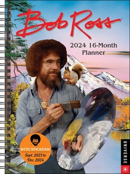 Calendar Bob Ross 16-Month 2024 Planner Calendar: September 2023 - December 2024 Book