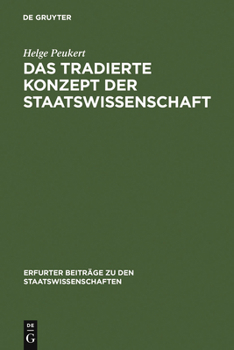 Hardcover Das tradierte Konzept der Staatswissenschaft [German] Book