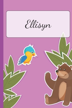 Paperback Ellisyn: Personalized Name Notebook for Girls - Custemized with 110 Dot Grid Pages - Custom Journal as a Gift for your Daughter Book