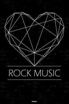 Paperback Rock Music Planner: Rock Music Geometric Heart Music Calendar 2020 - 6 x 9 inch 120 pages gift Book