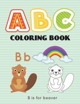 Paperback ABC Coloring Book: Children's Coloring Pages With Cute Letters And Designs, Alphabet Learning For Beginners Book