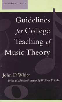 Hardcover Guidelines for College Teaching of Music Theory Book