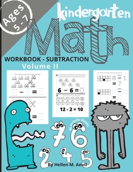 Paperback Kindergarten Math Subtraction Workbook Age 5-7: -- Math Workbooks for Kindergarteners 1st Grade Math Workbooks Math book for Learning Numbers, Place V Book