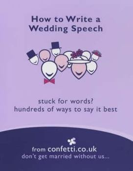 Hardcover How to Write a Wedding Speech Book