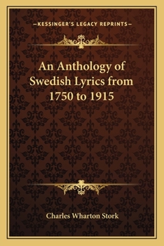 Paperback An Anthology of Swedish Lyrics from 1750 to 1915 Book