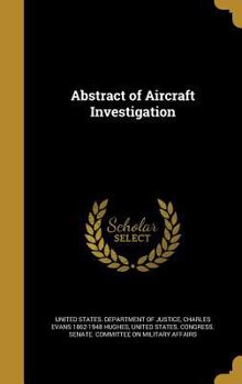 Hardcover Abstract of Aircraft Investigation Book