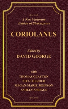 Hardcover A New Variorum Edition of Shakespeare CORIOLANUS Volume I Book