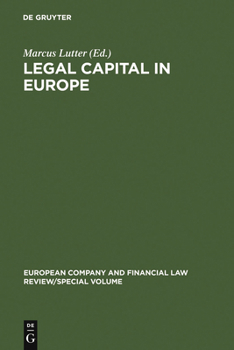 Hardcover Legal Capital in Europe Book
