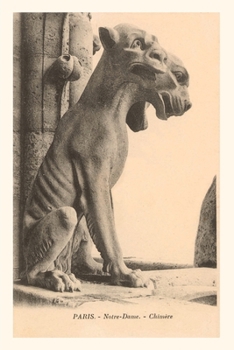 Paperback Vintage Journal Gargoyle on Notre Dame Cathedral Book