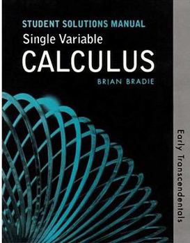 Paperback Single Variable Calculus: Early Transcendentals Student Solutions Manual Book