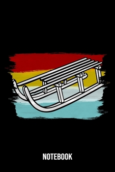 Notebook: Sledging Notebook Blank Line Winter Journal Lined with Lines 6x9 120 Pages Checklist Record Book Sledging Sledge Take Notes Planner Paper Men Kids Christmas Gift for Sledging Lover